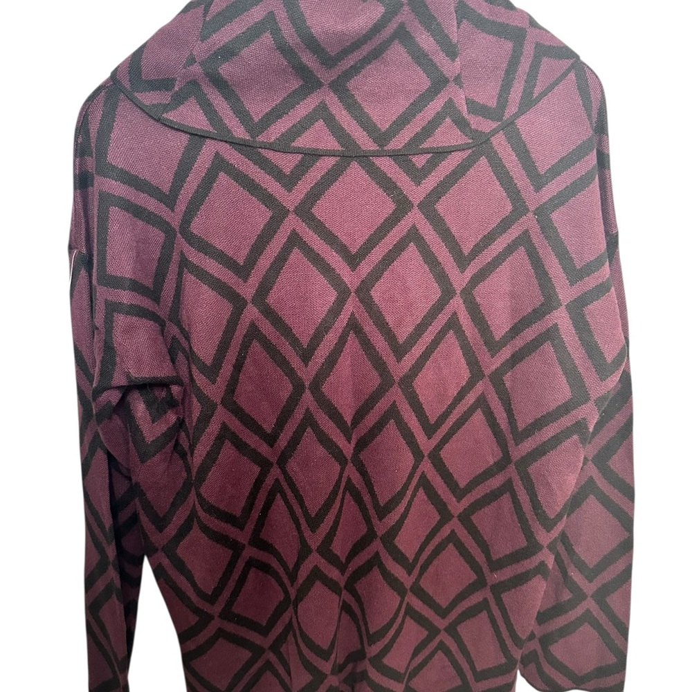 Calvin Klein Women's Cowl Neck Sweater in Purple and Black M - Picture 2 of 7